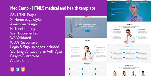 Medicamp HTML5 Medical and Health Template
